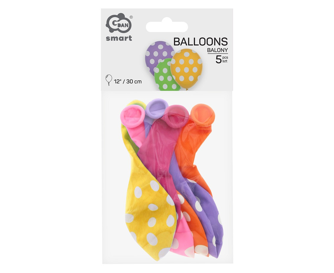 Balloons Polka dots, 12"/ 5 pcs.